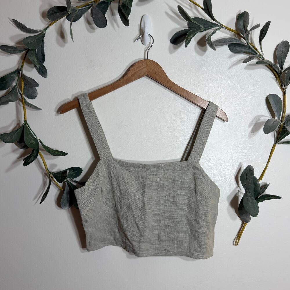 Madewell Light Green Cropped Tank
